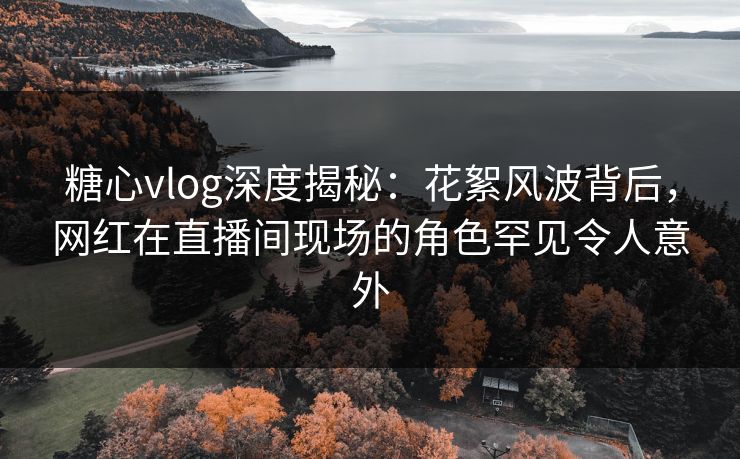 糖心vlog深度揭秘：花絮风波背后，网红在直播间现场的角色罕见令人意外