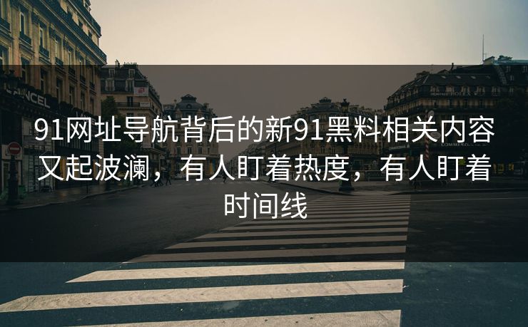 91网址导航背后的新91黑料相关内容又起波澜，有人盯着热度，有人盯着时间线